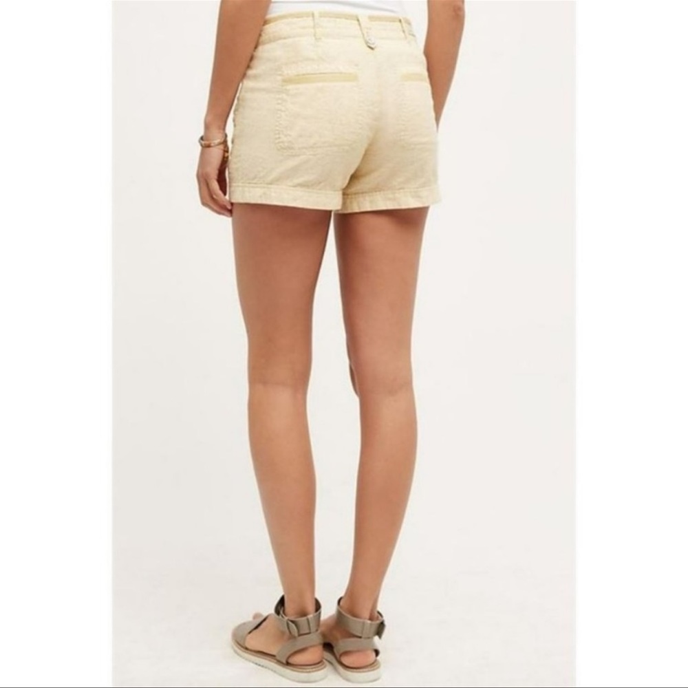 Anthropologie Pilcro And The Letterpress Yellow Linen Blend Shorts - Picture 8 of 16